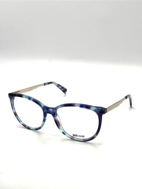 Just Cavalli JC0814 083 Women Eyeglasses Frame Blue Tortoise Cat Eye